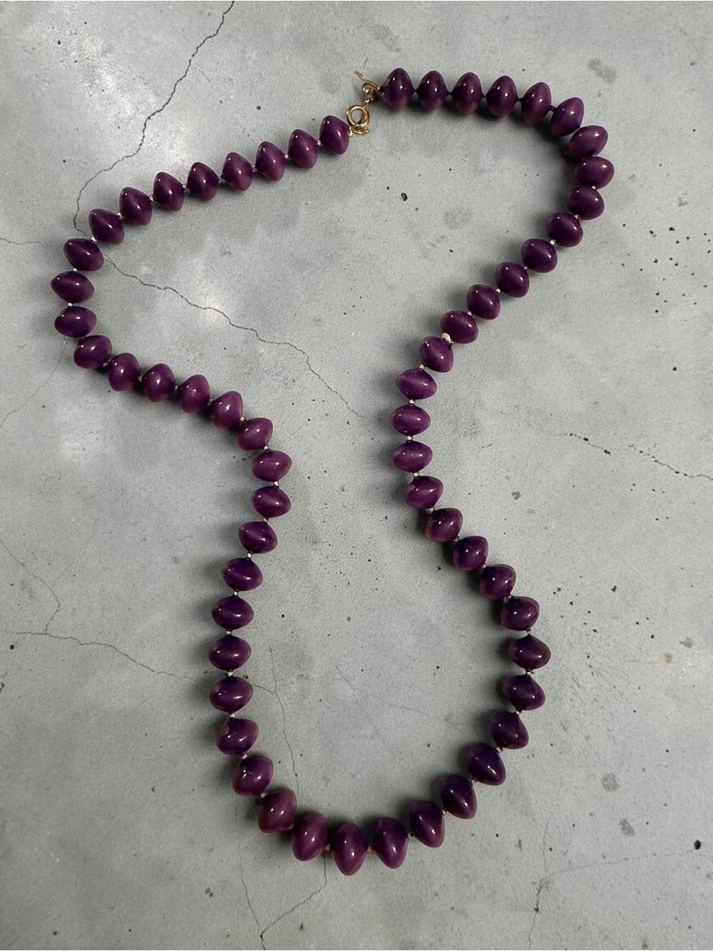 Vintage Purple Beaded Necklace